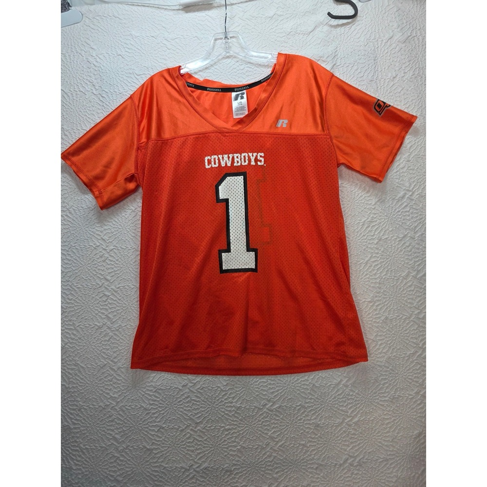 Russell Athletic Oklahoma State Cowboys Youth Jersey L Orange Good OSU Football